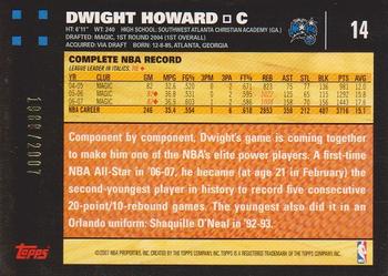 2007-08 Topps - Gold #14 Dwight Howard Back