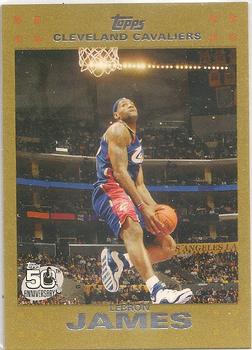 2007-08 Topps - Gold #23 Lebron James Front