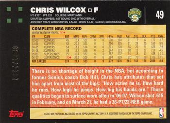 2007-08 Topps - Gold #49 Chris Wilcox Back