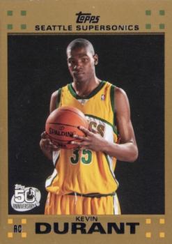 2007-08 Topps - Gold #112 Kevin Durant Front