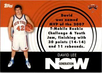 2007-08 Topps - Generation Now #GN16 David Lee Front
