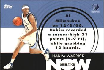 2007-08 Topps - Generation Now #GN20 Hakim Warrick Front