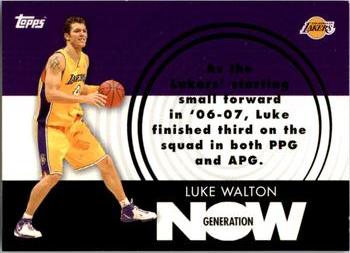 2007-08 Topps - Generation Now #GN24 Luke Walton Front
