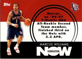 2007-08 Topps - Generation Now #GN29 Marcus Williams Front