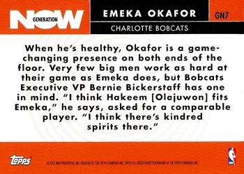 2007-08 Topps - Generation Now #GN7 Emeka Okafor Back