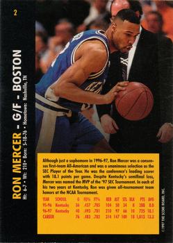 1997 Score Board Rookies #2 Ron Mercer Back