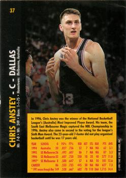 1997 Score Board Rookies #37 Chris Anstey Back