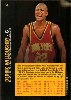 1997 Score Board Rookies #51 Dedric Willoughby Back