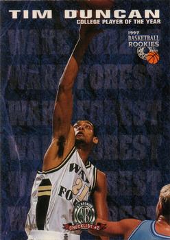 1997 Score Board Rookies #72 Tim Duncan Front