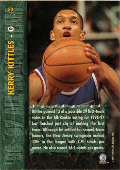 1997 Score Board Rookies #80 Kerry Kittles Back