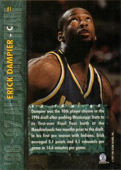 1997 Score Board Rookies #81 Erick Dampier Back