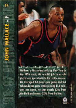 1997 Score Board Rookies #85 John Wallace Back