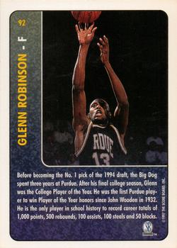 1997 Score Board Rookies #92 Glenn Robinson Back