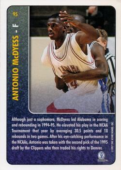 1997 Score Board Rookies #95 Antonio McDyess Back