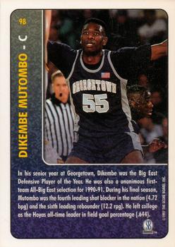 1997 Score Board Rookies #98 Dikembe Mutombo Back