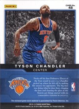 2012-13 Panini - Game Jerseys #48 Tyson Chandler Back
