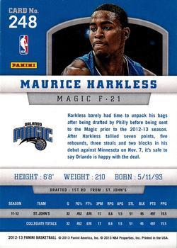 2012-13 Panini - Silver Knight #248 Maurice Harkless Back