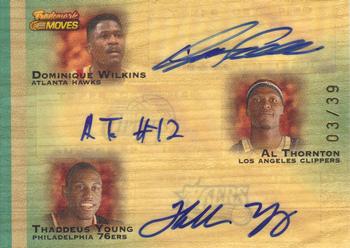 2007-08 Topps Trademark Moves - Triple Ink #TTI-WTY Dominique Wilkins / Al Thornton / Thaddeus Young Front
