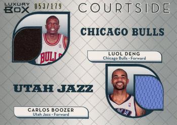 2007-08 Topps Luxury Box - Courtside Dual Relics #CDR-DB Luol Deng / Carlos Boozer Front