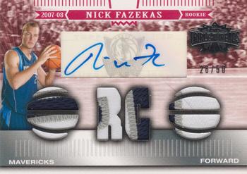 2007-08 Topps Triple Threads - Rookie Relics Autographs #140 Nick Fazekas Front