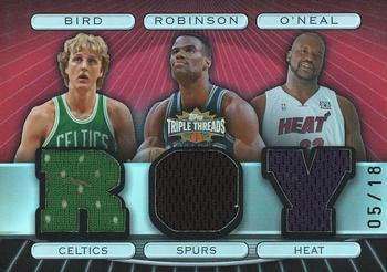 2007-08 Topps Triple Threads - Relics Combos #TTRC18 Larry Bird / David Robinson / Shaquille O'Neal Front