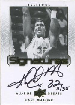 2013 Upper Deck All Time Greats - All-Time Greats Signatures #ATG-KM5 Karl Malone Front