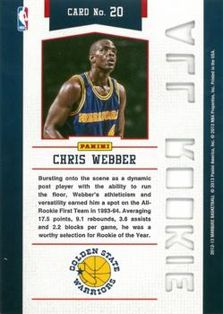 2012-13 Panini Marquee - All-Rookie Team Laser Cut #20 Chris Webber Back
