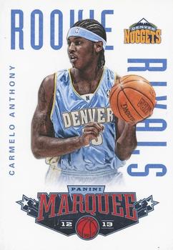 2012-13 Panini Marquee - Rookie Rivals Leather #2 Carmelo Anthony / LeBron James Front