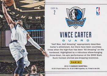 2012-13 Panini Marquee - Slam Dunk Legends #2 Vince Carter Back