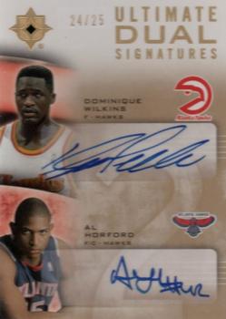 2007-08 Upper Deck Ultimate Collection - Ultimate Dual Signatures #UD-WH Dominique Wilkins / Al Horford Front