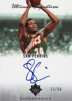 2007-08 Upper Deck Ultimate Collection - Ultimate Signatures #US-SP Sam Perkins Front