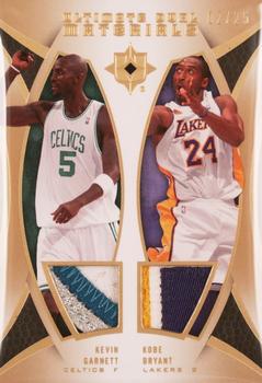 2007-08 Upper Deck Ultimate Collection - Ultimate Dual Materials Patches #DUM-GB Kobe Bryant / Kevin Garnett Front