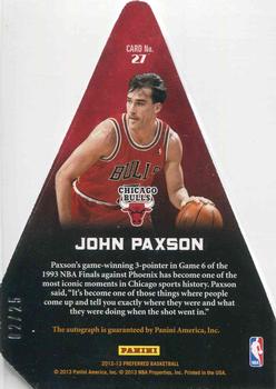 2012-13 Panini Preferred - Silver #27 John Paxson Back