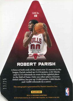 2012-13 Panini Preferred - Silver #81 Robert Parish Back