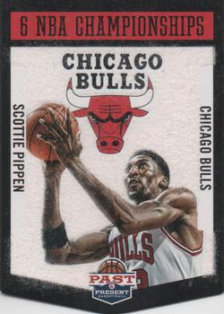 2012-13 Panini Past & Present - Winning Touch Championship Banners #5 Scottie Pippen Front
