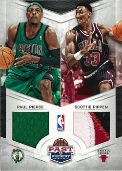 2012-13 Panini Past & Present - Dual Jerseys Prime #8 Paul Pierce / Scottie Pippen Front