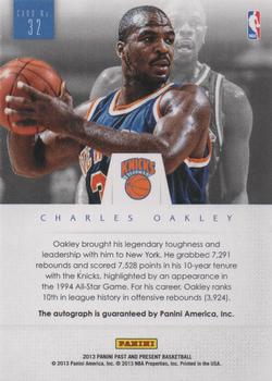2012-13 Panini Past & Present - Elusive Ink #32 Charles Oakley Back