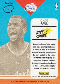 2012-13 Panini Past & Present - Rise 'n Shine #18 Chris Paul Back