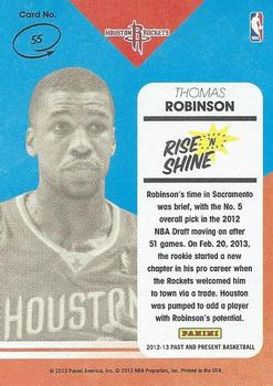 2012-13 Panini Past & Present - Rise 'n Shine #55 Thomas Robinson Back