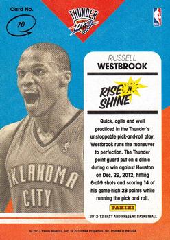 2012-13 Panini Past & Present - Rise 'n Shine #70 Russell Westbrook Back