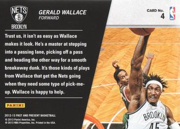 2012-13 Panini Past & Present - Shattered Black #4 Gerald Wallace Back
