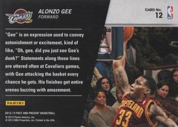 2012-13 Panini Past & Present - Shattered Black #12 Alonzo Gee Back