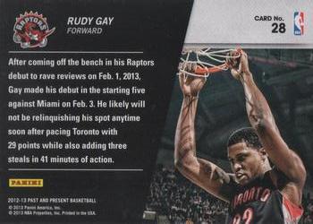 2012-13 Panini Past & Present - Shattered Black #28 Rudy Gay Back