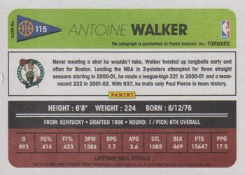 2012-13 Panini Past & Present - Signatures #115 Antoine Walker Back