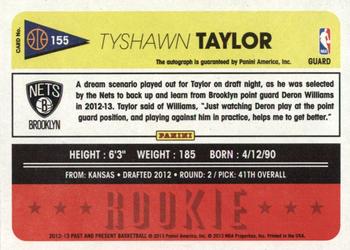 2012-13 Panini Past & Present - Signatures #155 Tyshawn Taylor Back