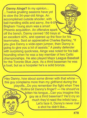 1993 First Amendment Publishing Skinnies #78 Danny Ainge Back