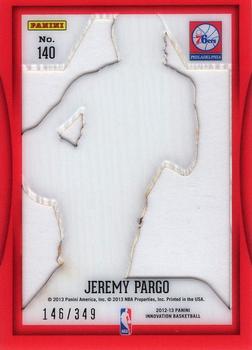 2012-13 Panini Innovation #140 Jeremy Pargo Back