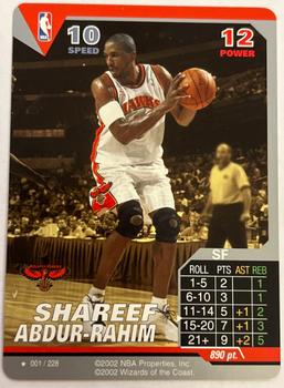 2002 NBA Showdown #001 Shareef Abdur-Rahim Front