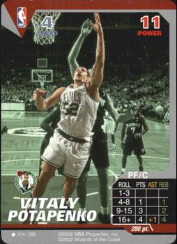 2002 NBA Showdown #014 Vitaly Potapenko Front
