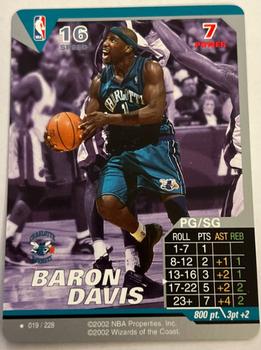 2002 NBA Showdown #019 Baron Davis Front